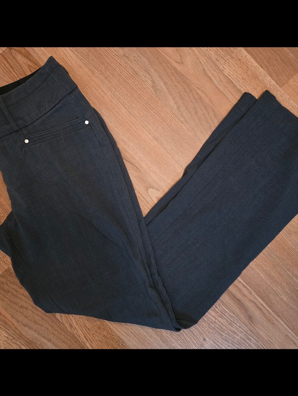 Candie's Gray Straight-Leg Dress Pants